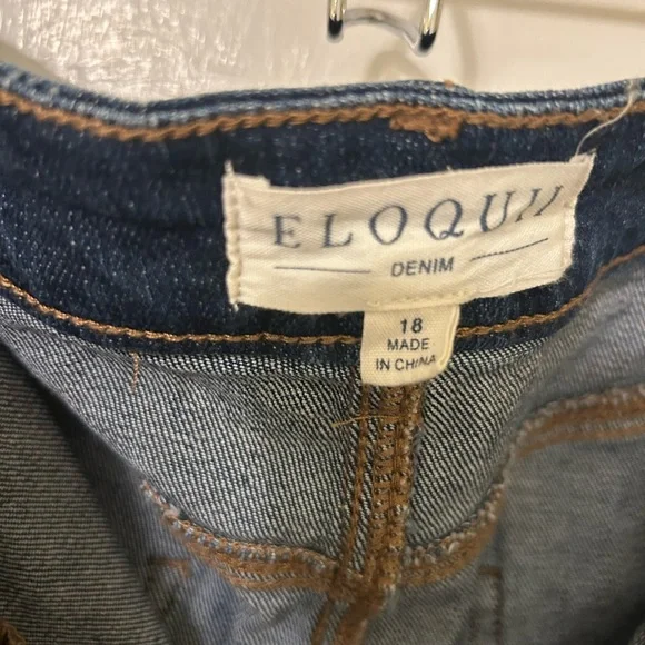 Eloquii Classic Blue Denim Mini Skirt - Picture 4 of 5